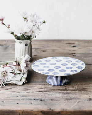 Handmade ceramic cake stands perfect to hold smaller cakes, cupcakes, biscuits designed by clay beehive ceramics