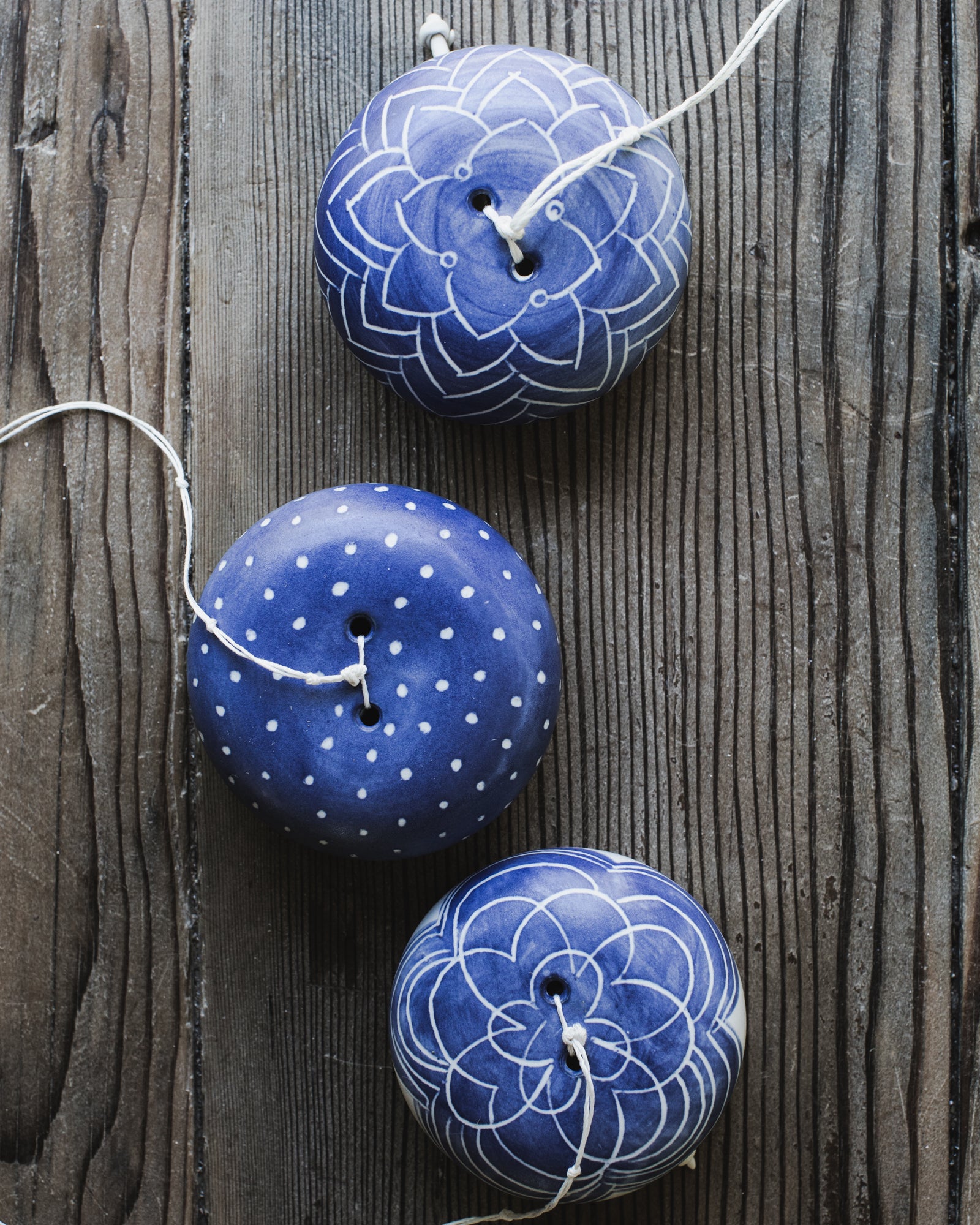 Blue and White decorative bells with a gorgeous ringing sound (Group Five)