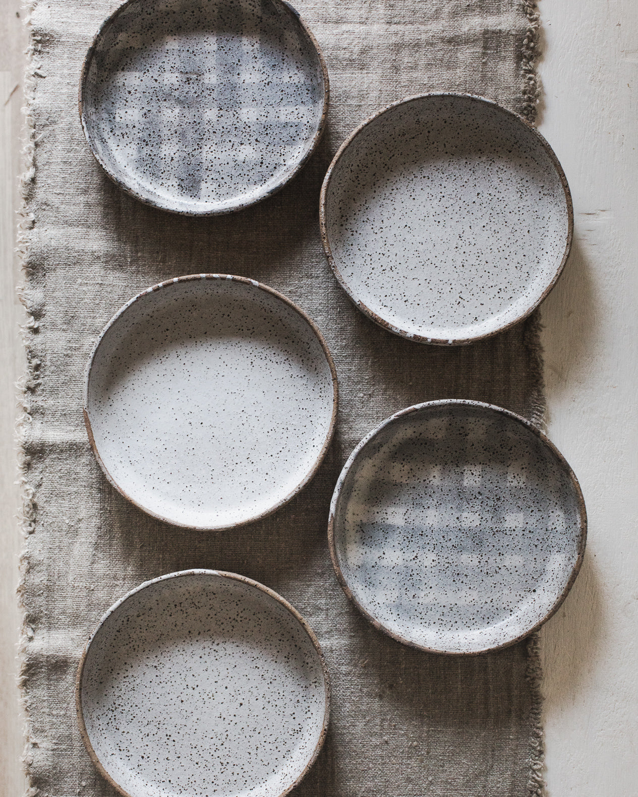Rustic large high sided plates by clay beehive 