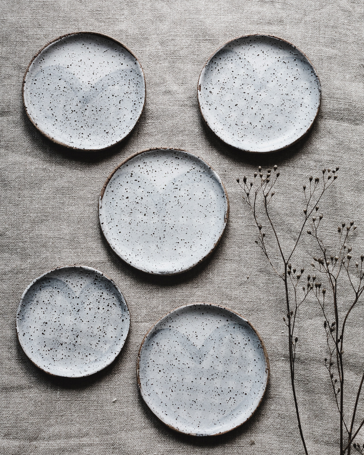Heart patterned snack/cake/side plates handmade by clay beehive ceramics 
