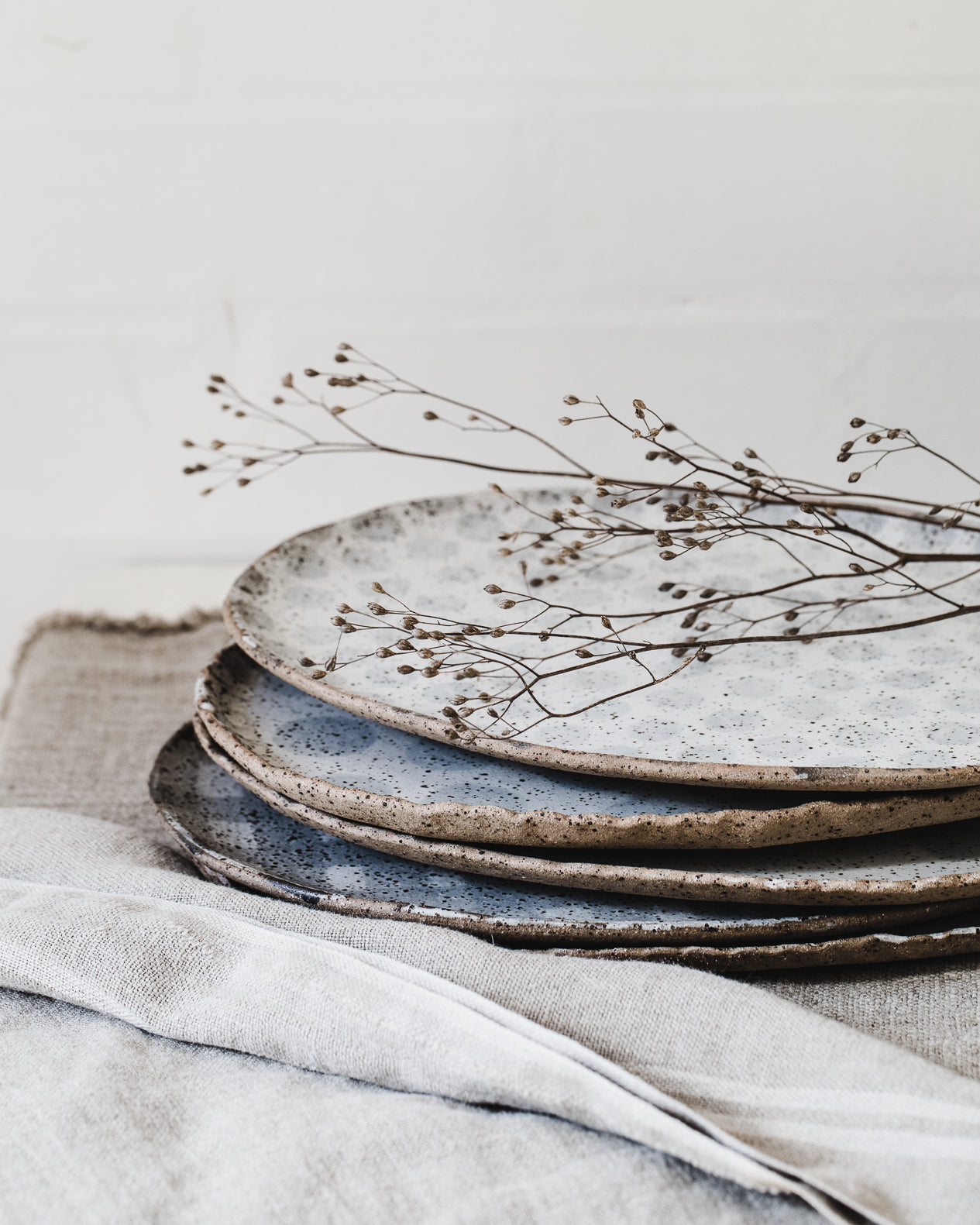 Large rustic grey and white speckled patterned oval shaped platters/cheese boards for entertaining handmade by clay beehive ceramics 