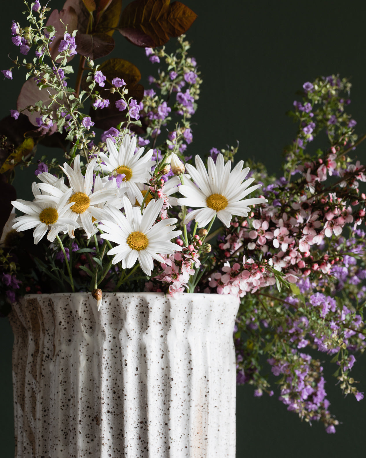 Extra Large Tall carved lines vessel