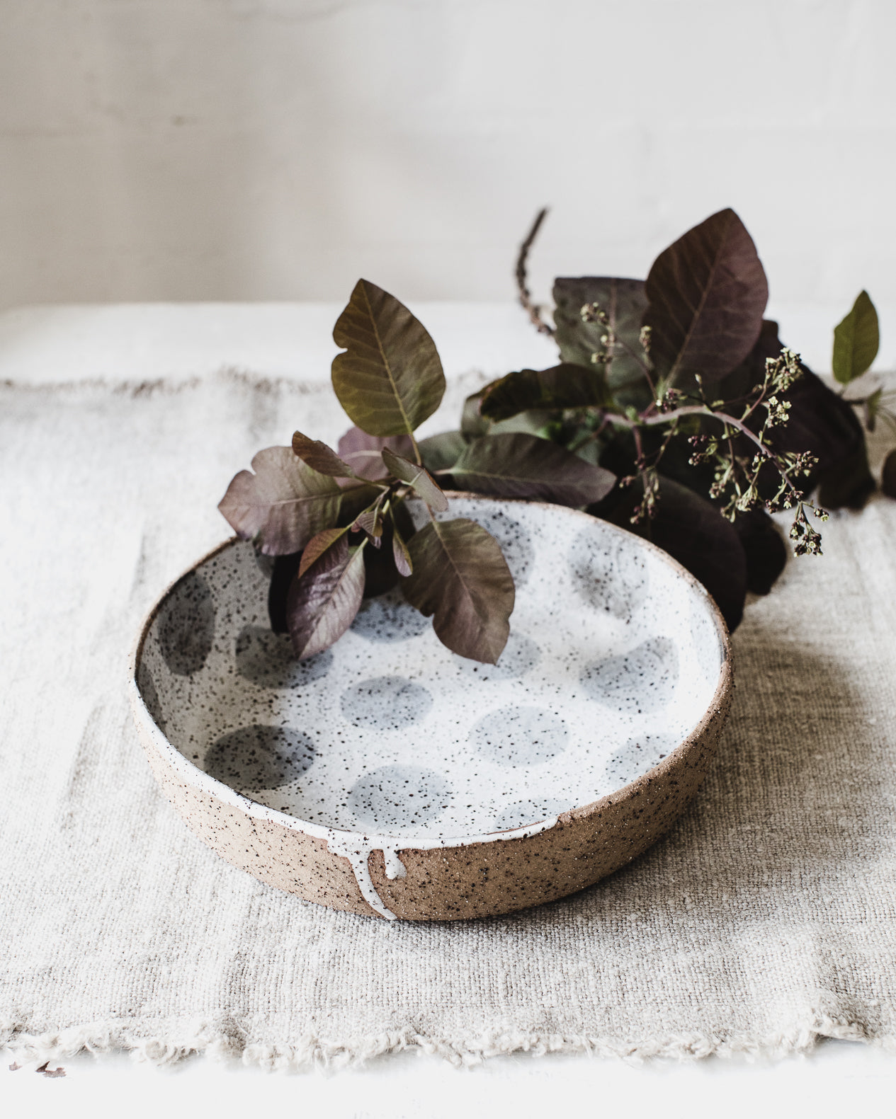 Large Polka Dot high rimmed Bowl