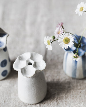 Mini Blue and White Flower Bud Vases