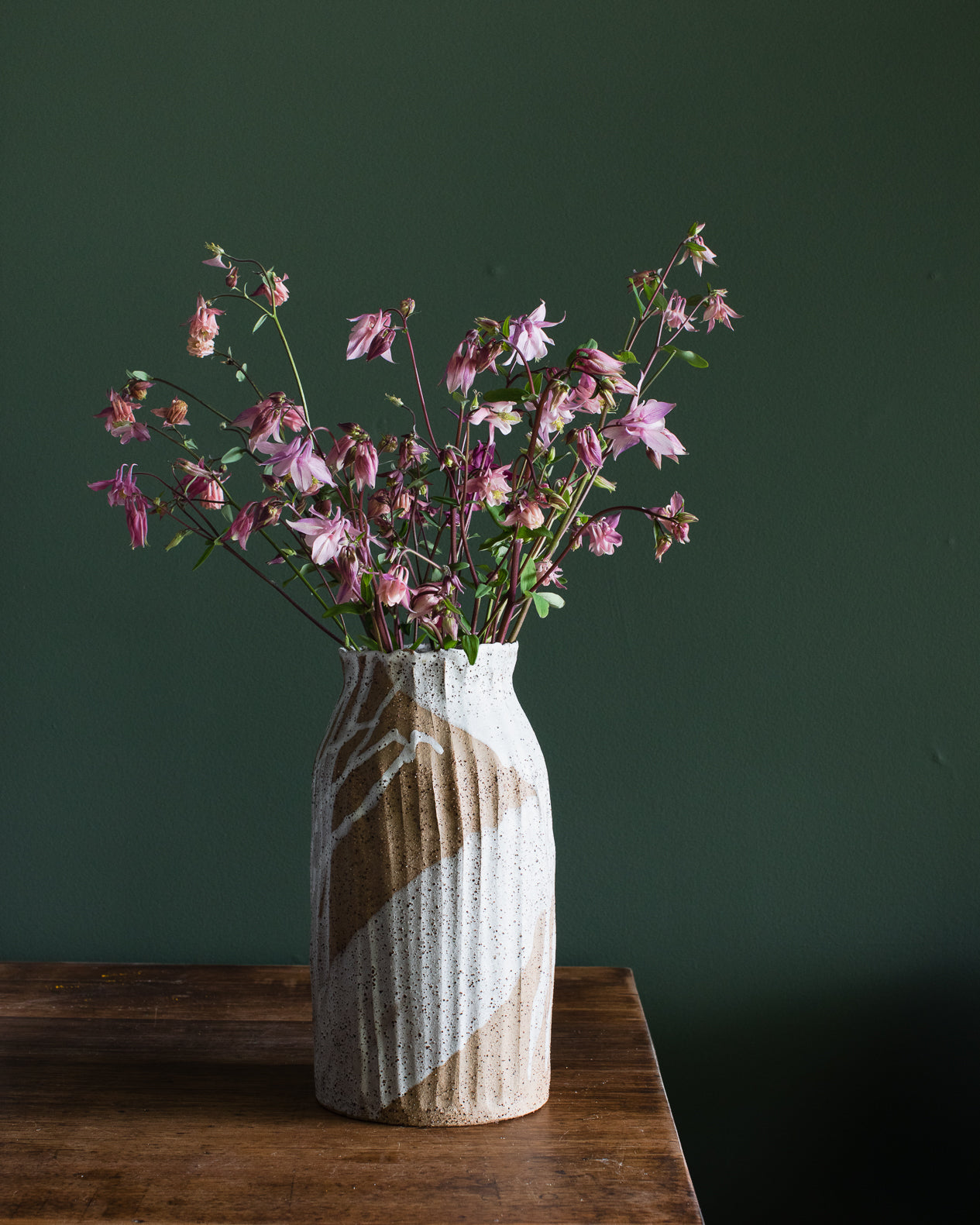 Extra Large Tall Fluted Vessel