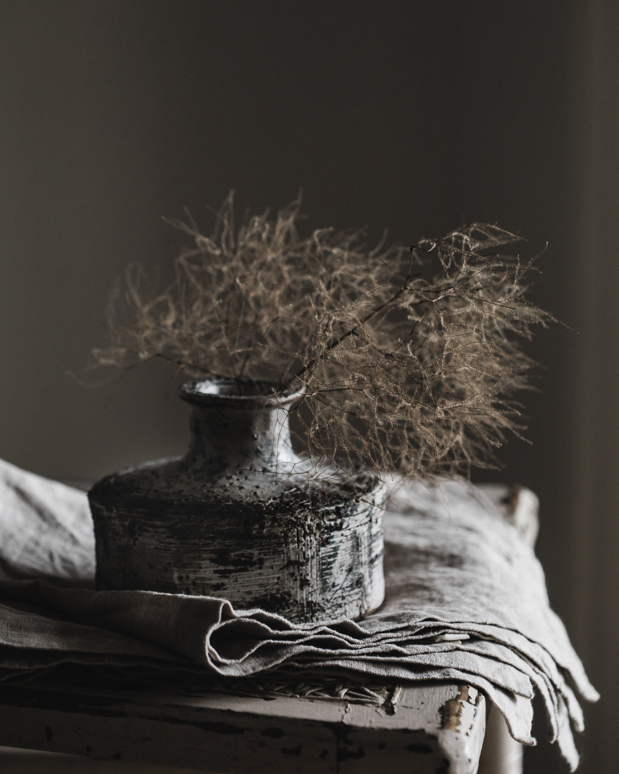 Rustic gritty handmade textured vase by clay beehive ceramics