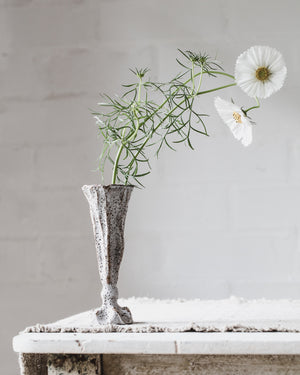 Rustic pedestal bud / posy vase handmade by clay beehive ceramics