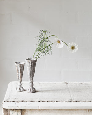 Rustic pedestal bud / posy vase handmade by clay beehive ceramics