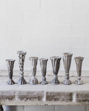 Rustic pedestal bud / posy vases handmade by clay beehive ceramics