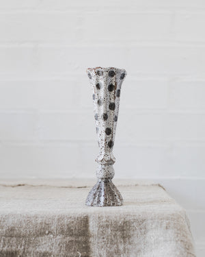 Rustic pedestal bud / posy vase handmade by clay beehive ceramics