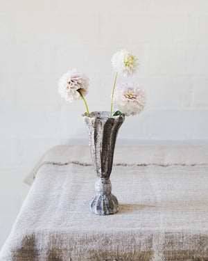 Rustic pedestal bud / posy vase handmade by clay beehive ceramics