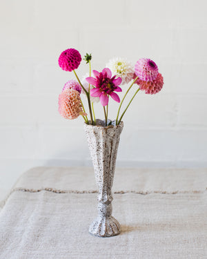 Rustic pedestal bud / posy vase handmade by clay beehive ceramics