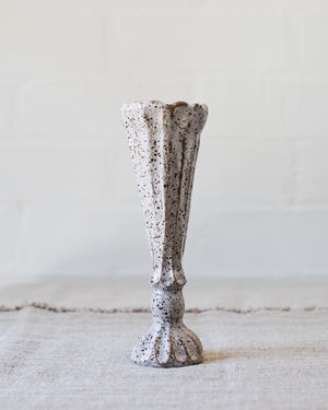 Rustic pedestal bud / posy vase handmade by clay beehive ceramics