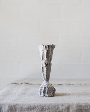 Rustic pedestal bud / posy vase handmade by clay beehive ceramics