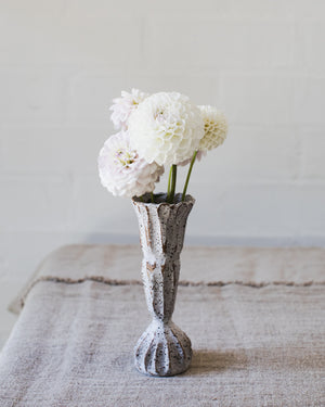 Rustic pedestal bud / posy vase handmade by clay beehive ceramics