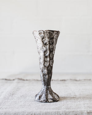 Rustic pedestal bud / posy vase handmade by clay beehive ceramics