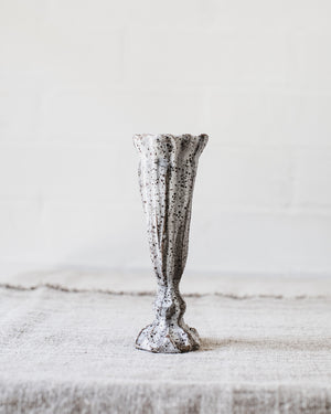 Rustic pedestal bud / posy vase handmade by clay beehive ceramics