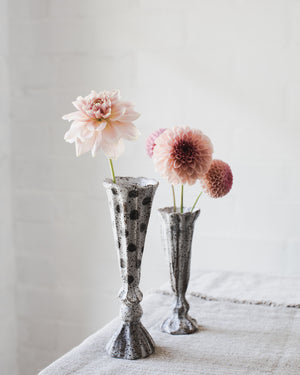 Rustic pedestal bud / posy vase handmade by clay beehive ceramics