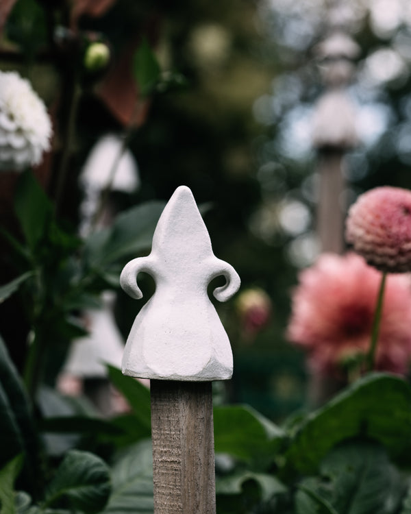 Provincial Satin White Finials for Garden and Home Decor - Clay Beehive