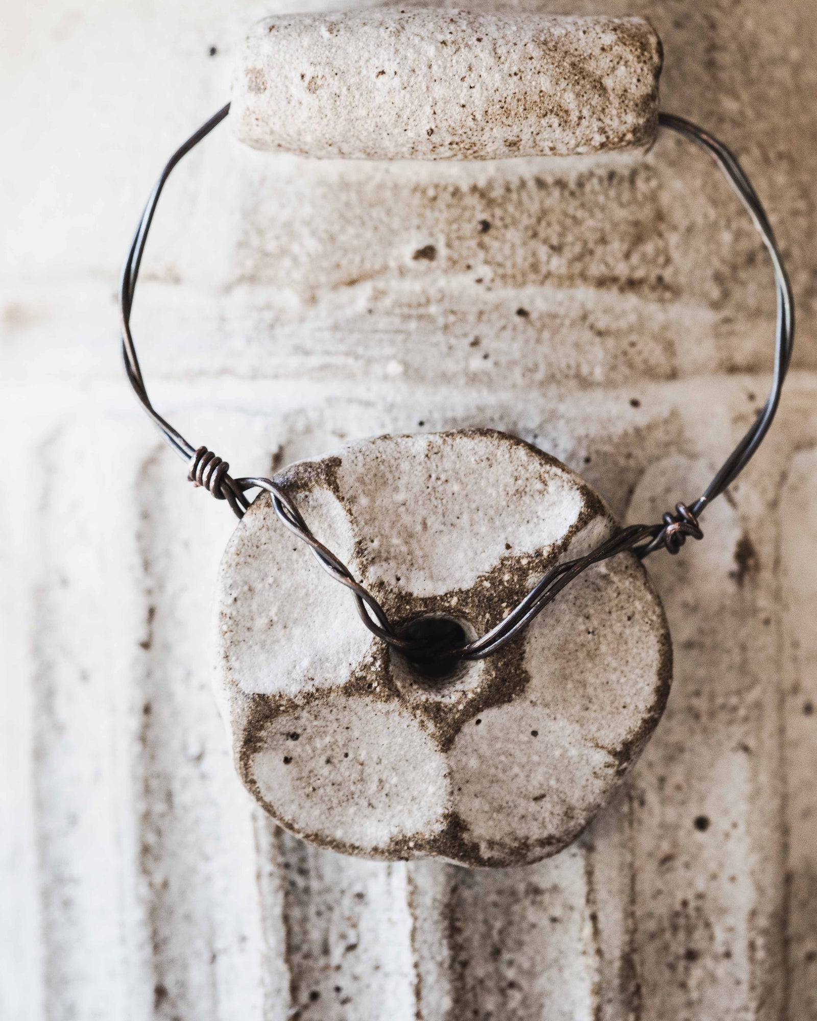 Rustic vintage farmhouse milk canister with wire side handles