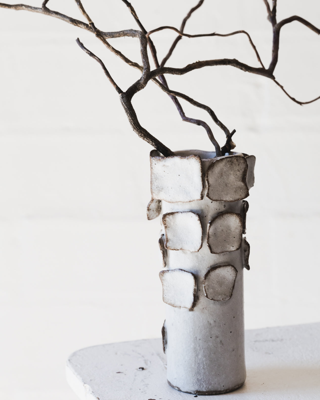 Textural ceramic vase handmade by clay beehive ceramics