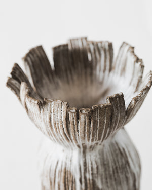 raw rustic rim vase handcrafted by clay beehive ceramics