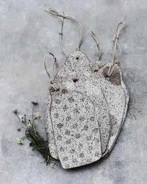 Rustic speckled organic shaped cheese boards
