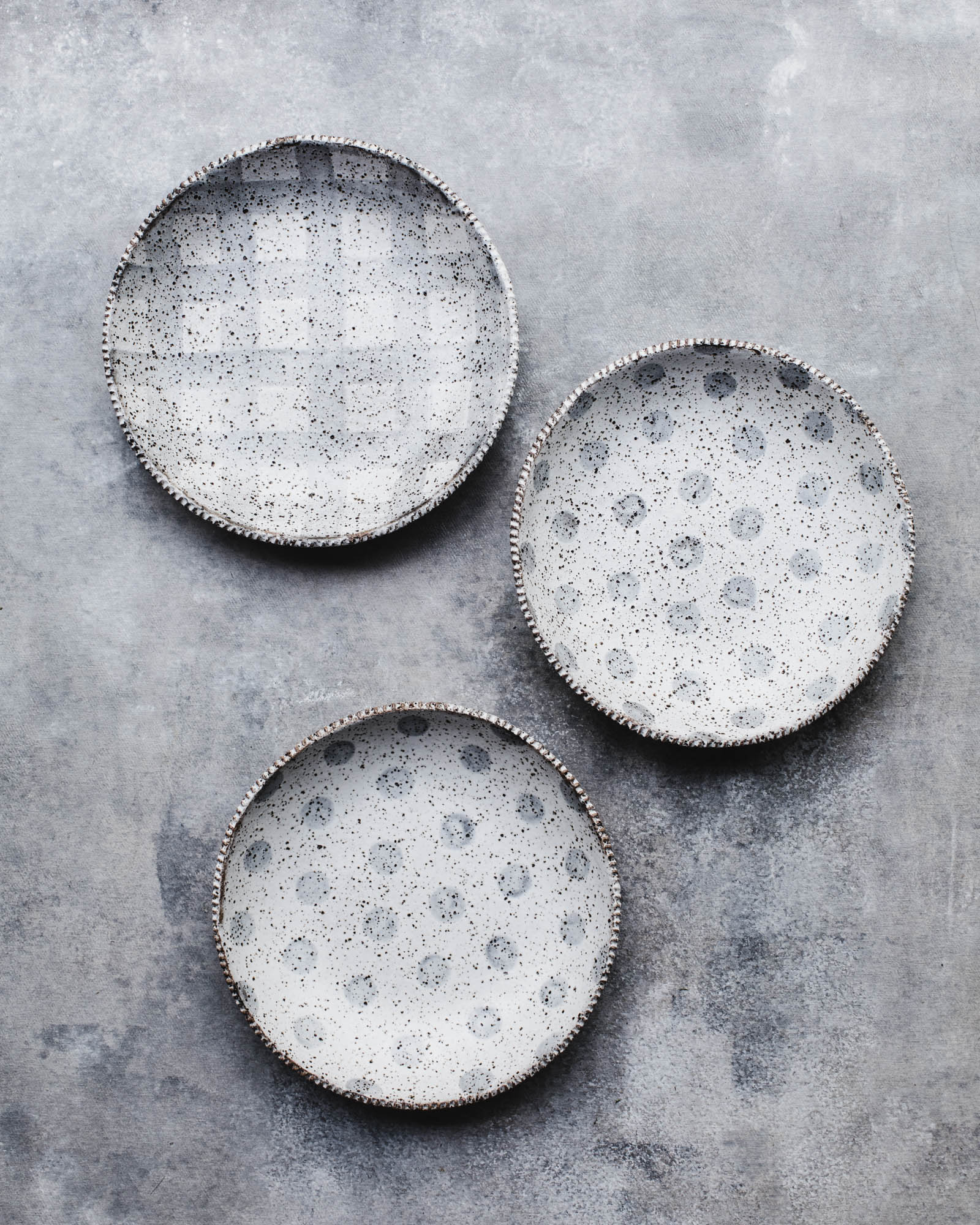 Rustic low wide ceramic bowl handmade by clay beehive 