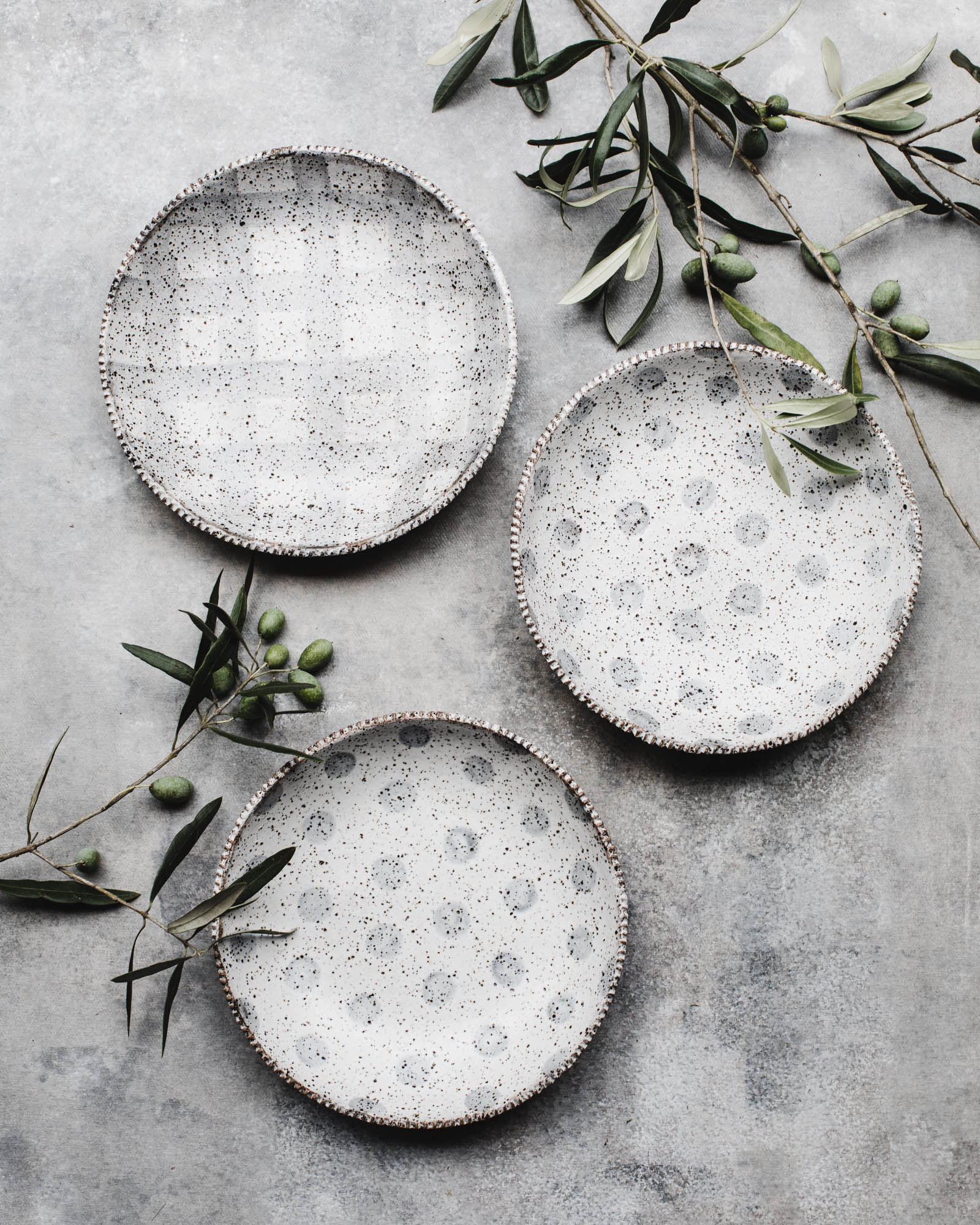 Rustic low wide ceramic bowl handmade by clay beehive 