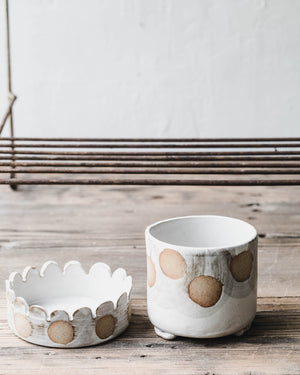 little handmade ceramic planters by clay beehive ceramics