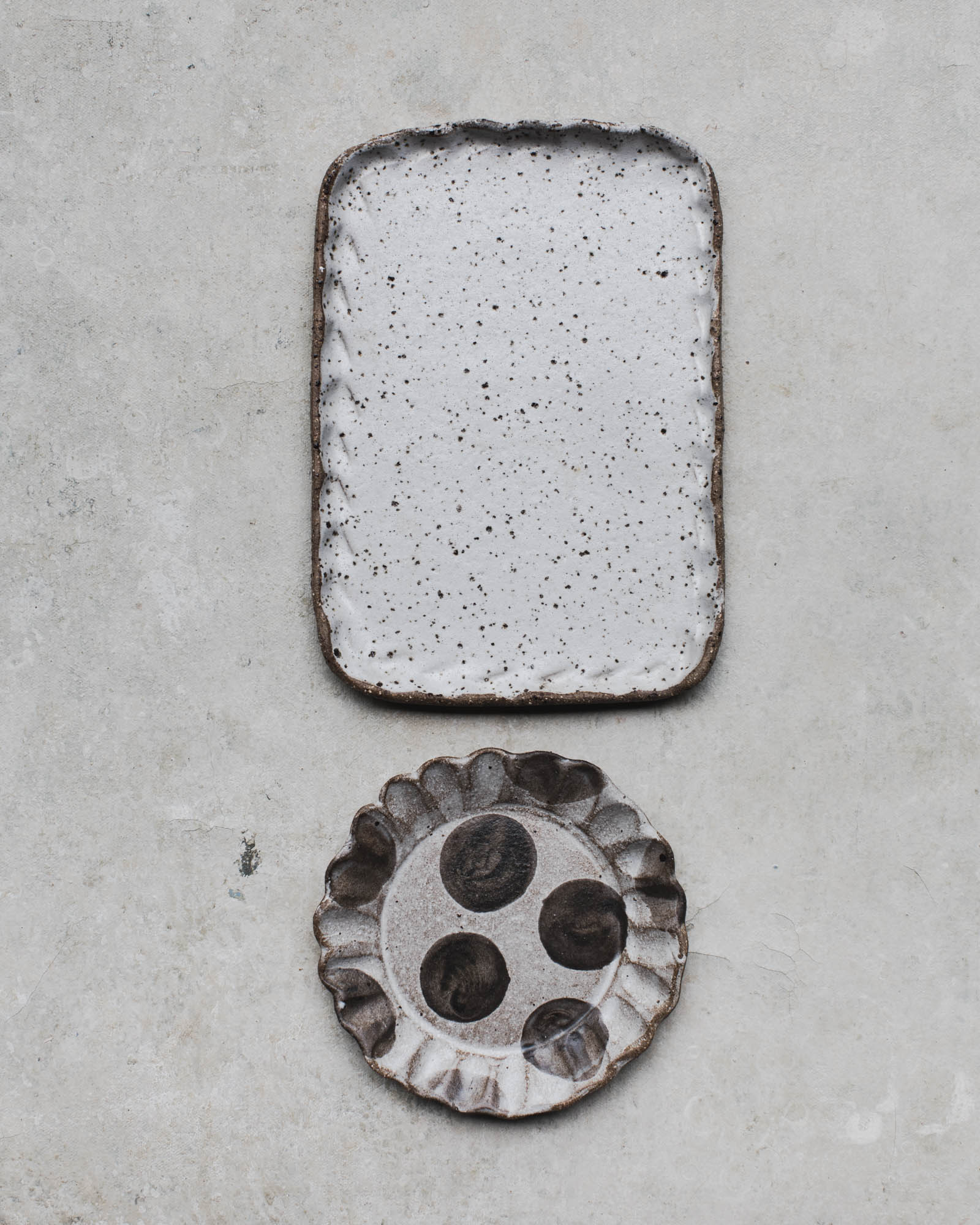 Handmade ceramic plates by clay beehive