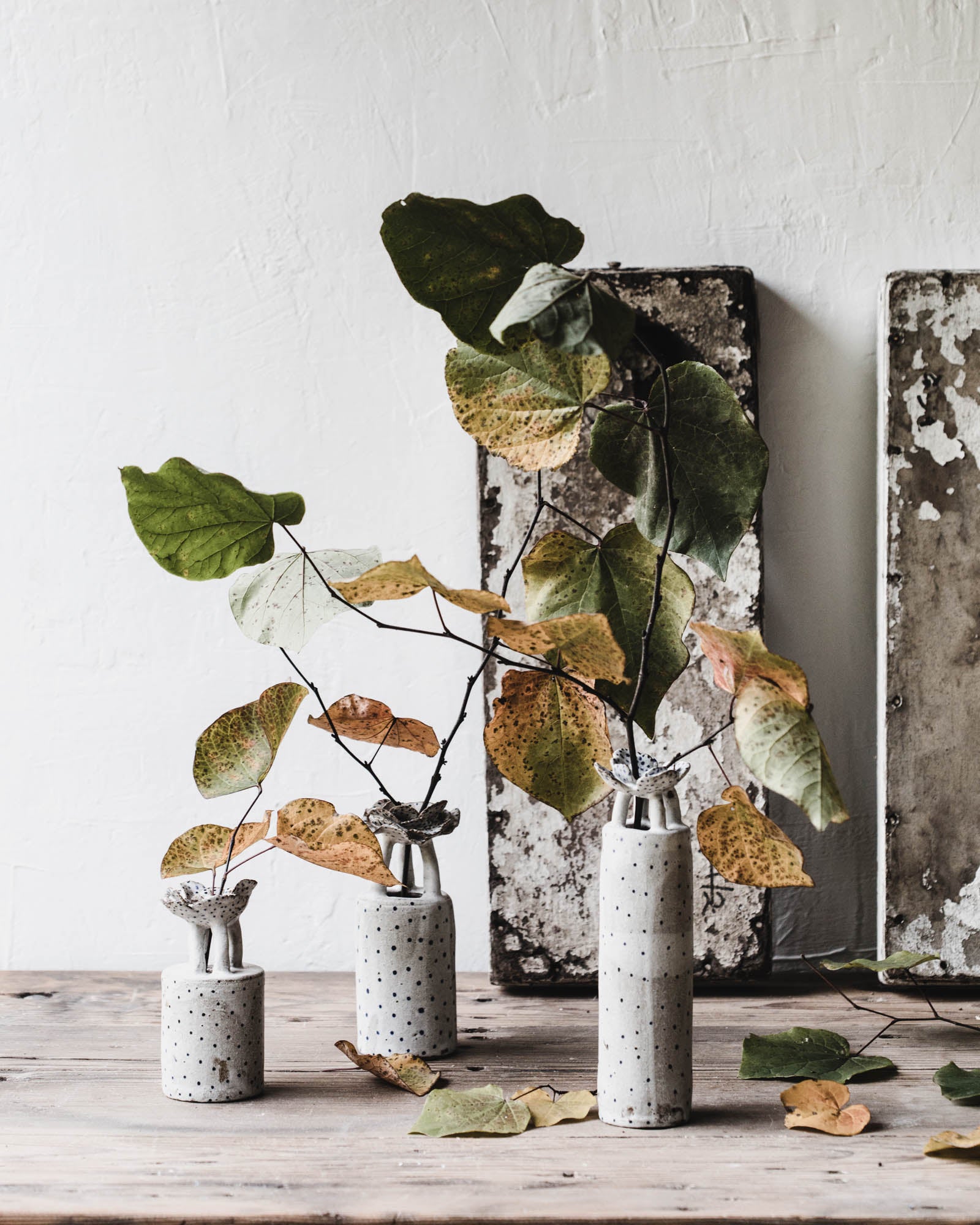 handmade rustic flower bud vases by clay beehive ceramics