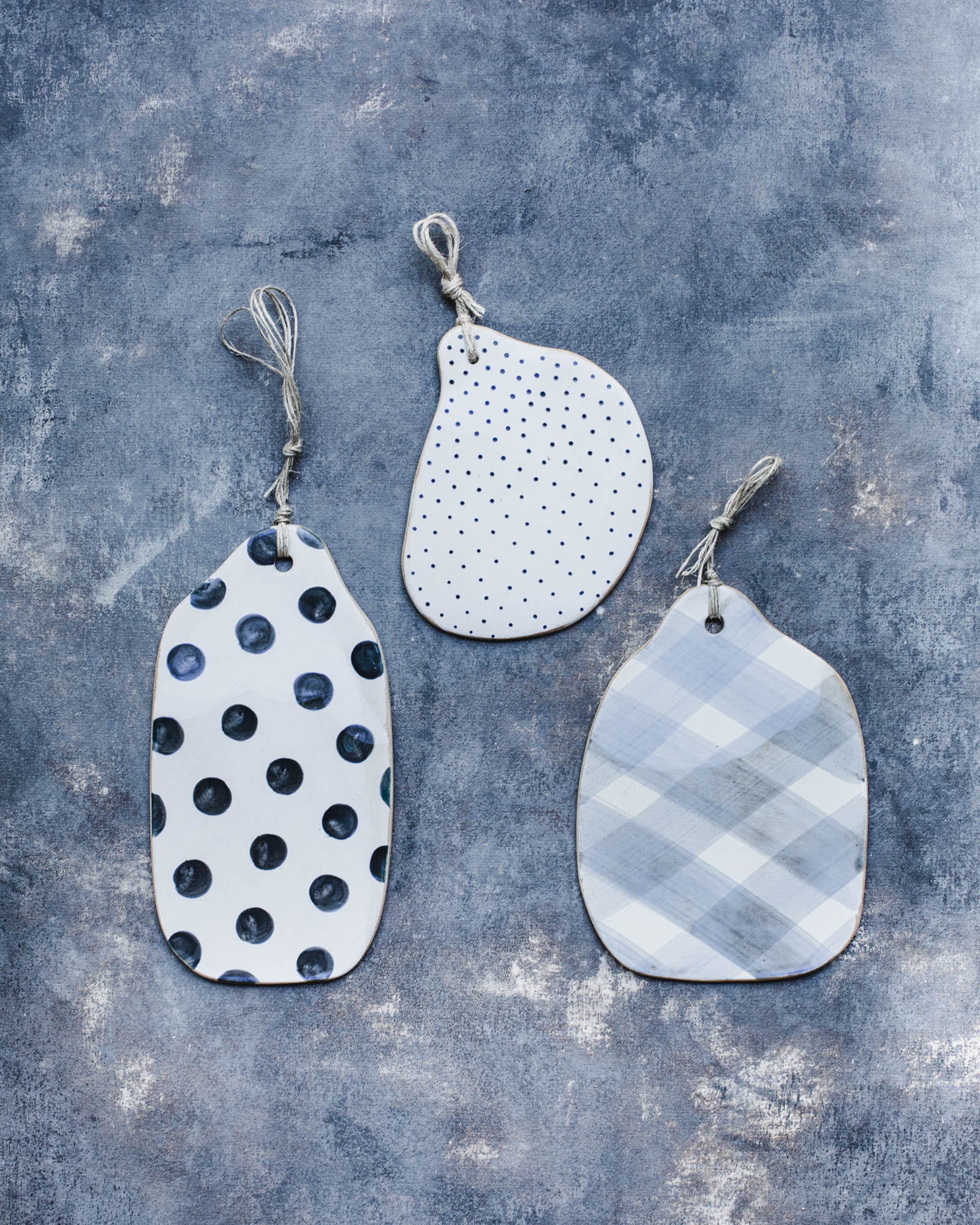 Patterned cheese board platters by clay beehive ceramics