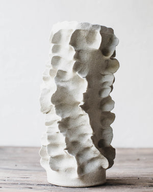 coral reef inspired textured pinched vase handmade by clay beehive ceramics