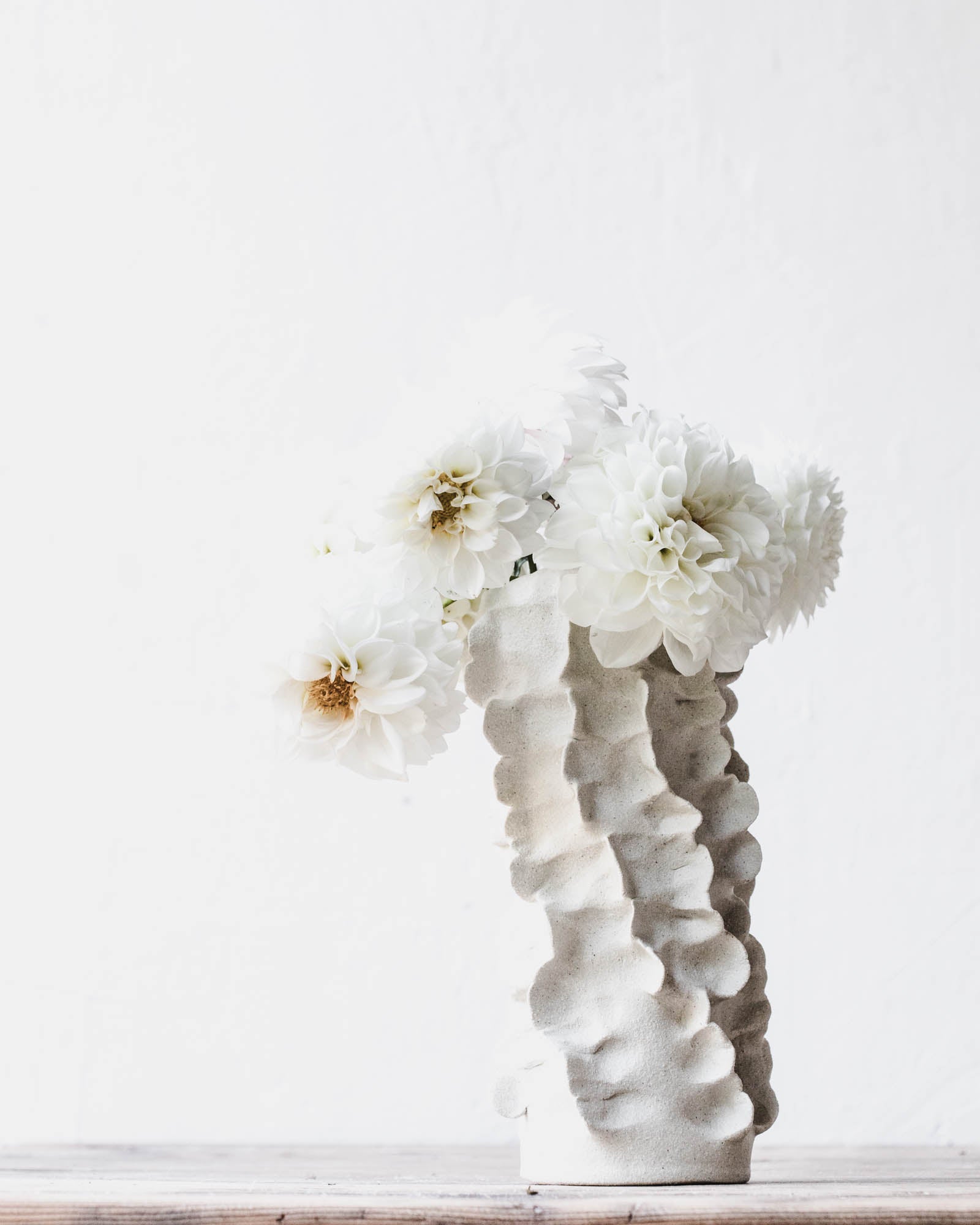 coral reef inspired textured pinched vase handmade by clay beehive ceramics