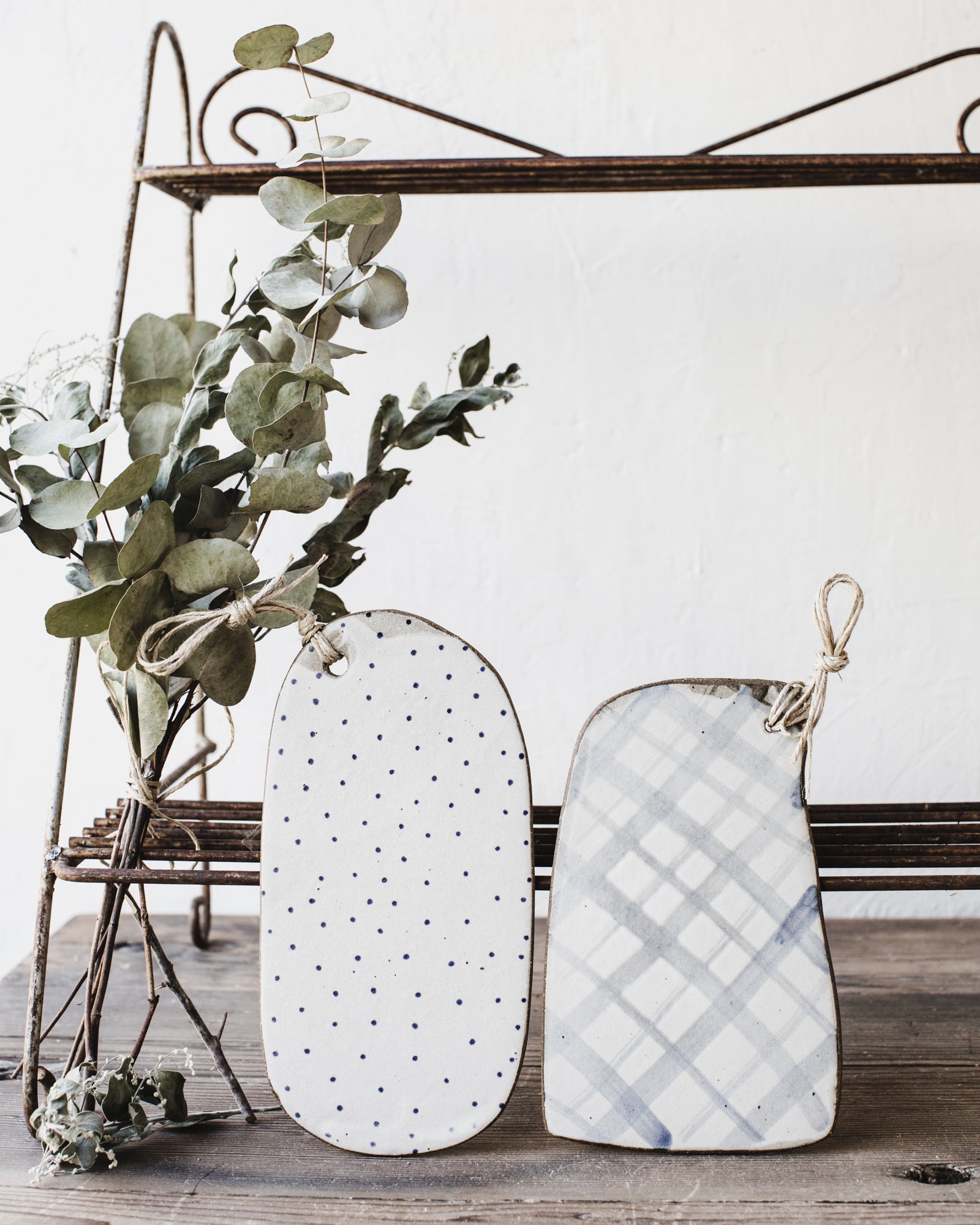 Rustic patterned cheeseboards by clay beehive ceramics