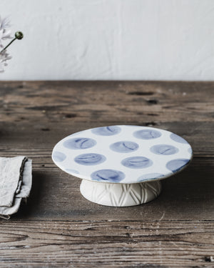 Handmade ceramic cake stands perfect to hold smaller cakes, cupcakes, biscuits designed by clay beehive ceramics