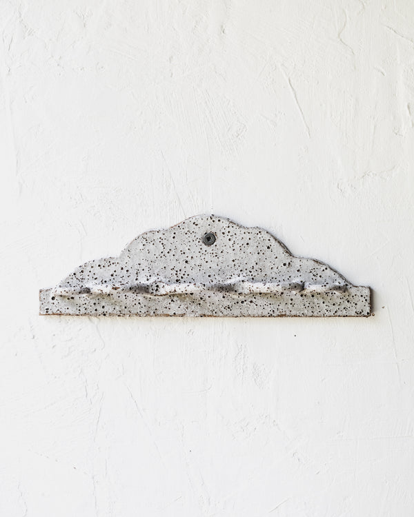 Rustic speckled white wall mounted spoon rest/hanger - Clay Beehive