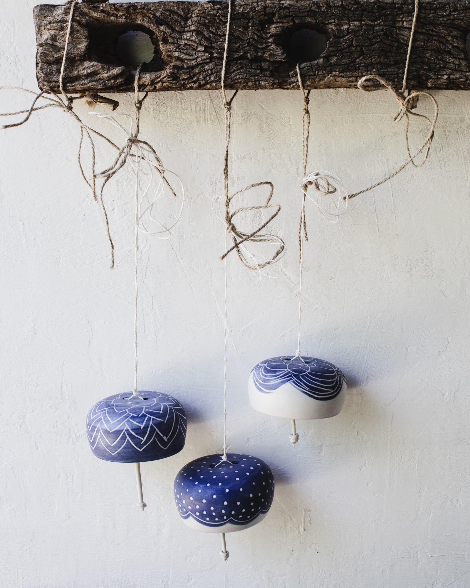 Blue and White decorative bells with a gorgeous ringing sound (Group Five)