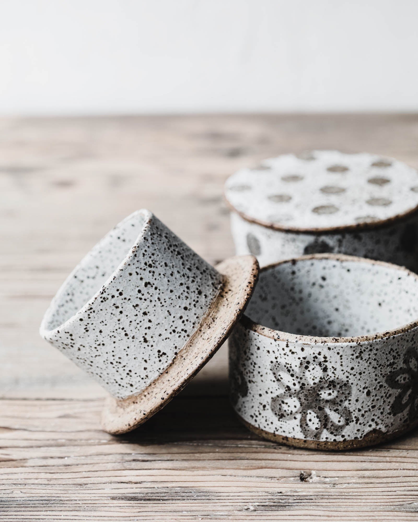 French rustic butter bells keepers by clay beehive ceramics