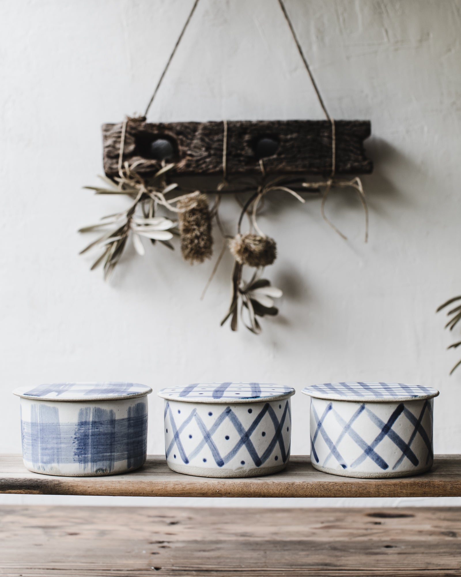 French Butter Bell - Blue and White (Holds 250g stick of butter)