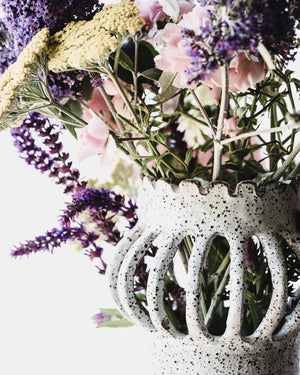 Poppy pod nature inspired vase handmade by clay beehive ceramics