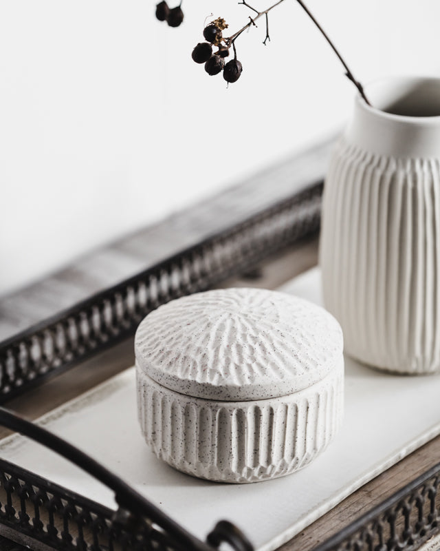 Jewellery box and vase set handmade by clay beehive ceramics