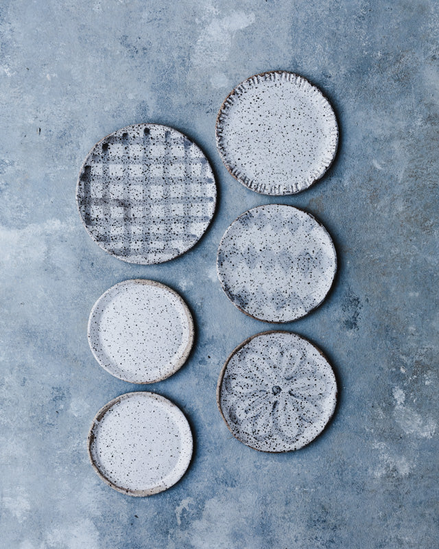 Rustic speckled plates by clay beehive ceramics