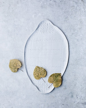 textured hand made ceramic platter white in satin white perfect cheese board by clay beehive ceramics