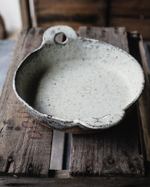 ceramic baking dish rustic character with gritty clay and satin white finish by clay beehive ceramic