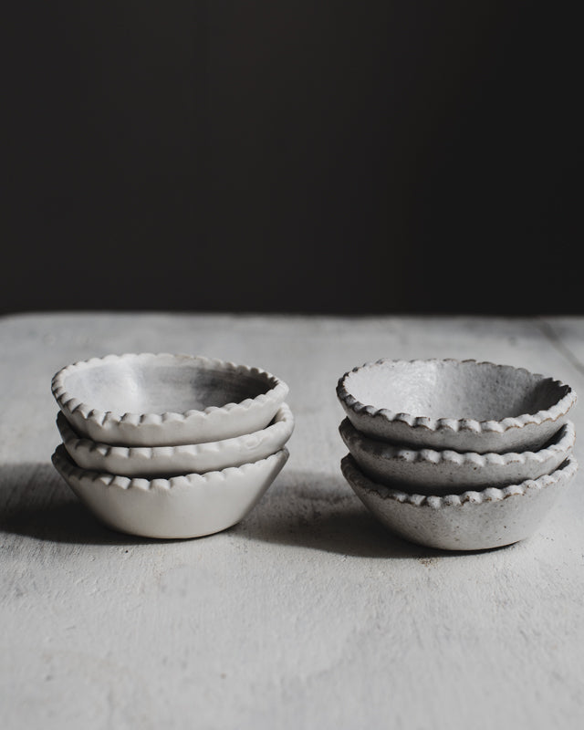 trinket bowls or condiment and spice ceramic bowls by clay beehive