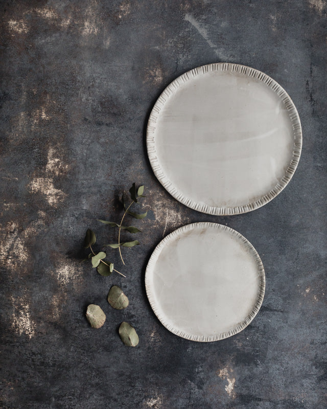 ceramic carved plates for food stylists and photographers and lovers of hand made
