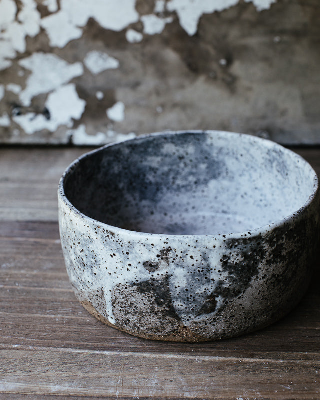 Rustic deep sided bowl clay beehive ceramics