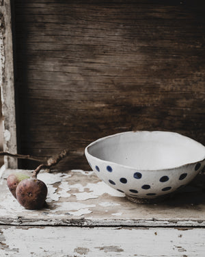 wabi sabi footed noodle bowls hand made by clay beehive ceramics